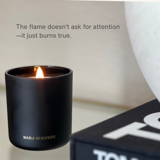 Handcrafted luxury candle lit in a ritual setting. Grice Wax & Wicks scent story for intentional living, memory, and slow burn self-care.
