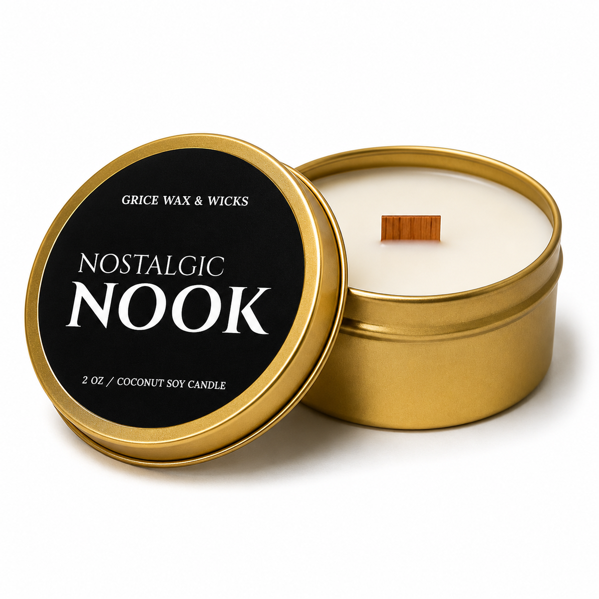 TRAVEL TINS - Wooden Wick Candles