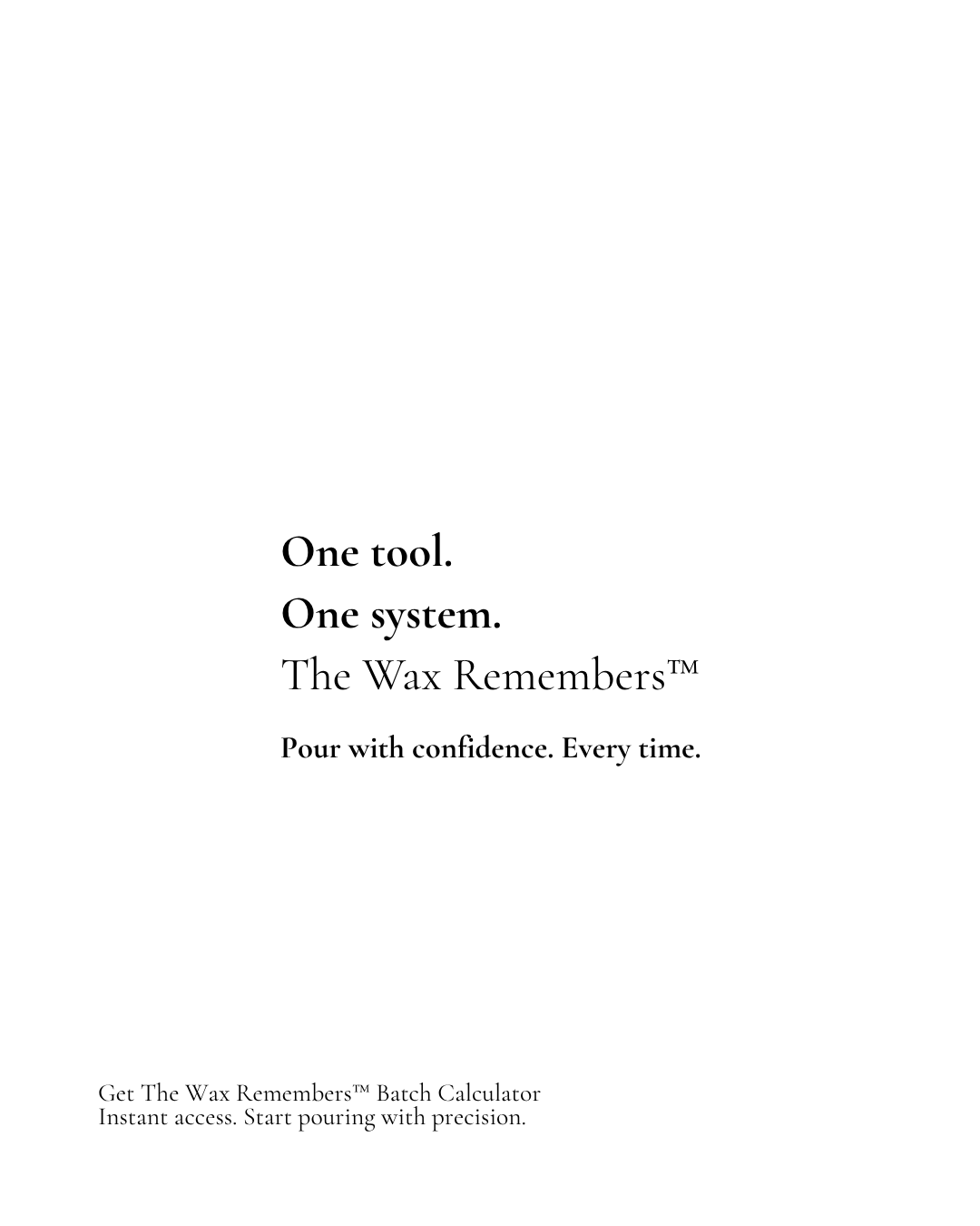 The Wax Remembers Batch Calculator