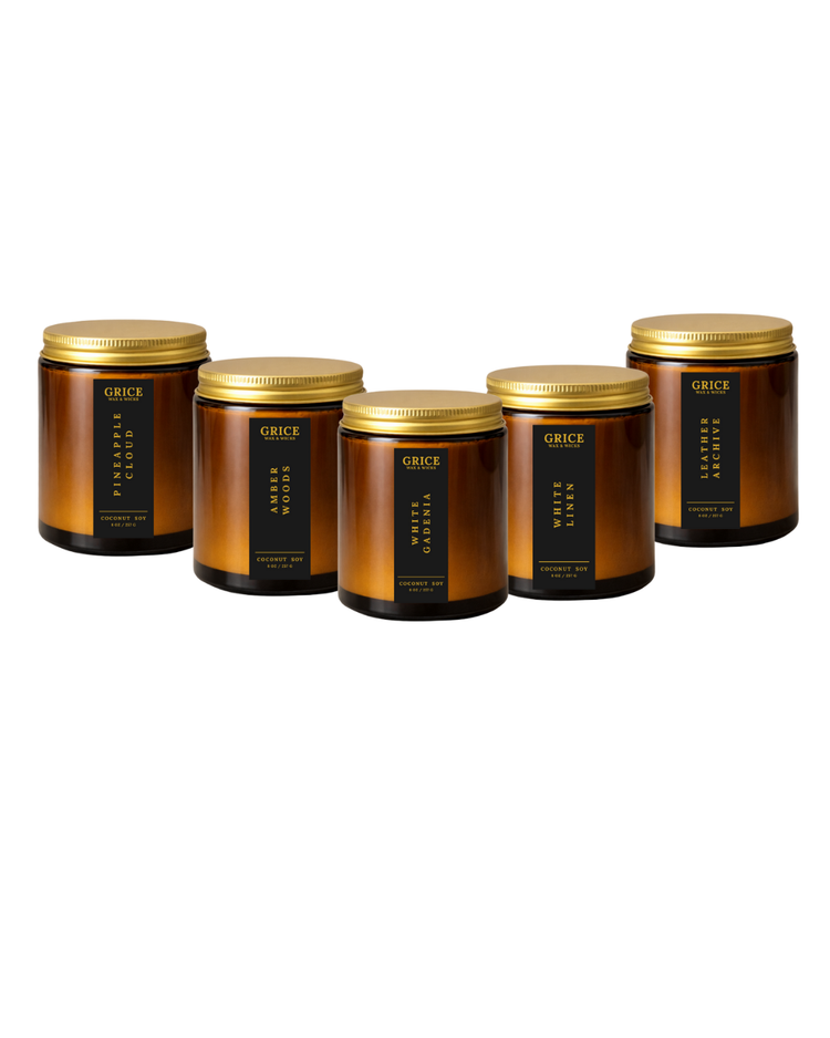 Amber Jar Collection by Grice Wax & Wicks