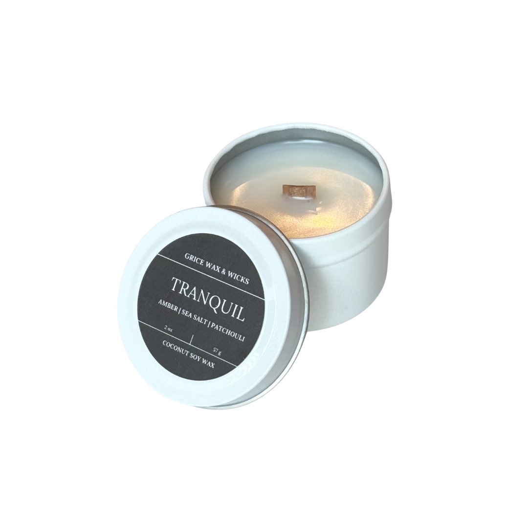 TRAVEL TINS - Wooden Wick Candles