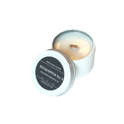 TRAVEL TINS - Wooden Wick Candles