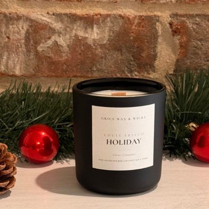 Black Grice Holiday Candle. 