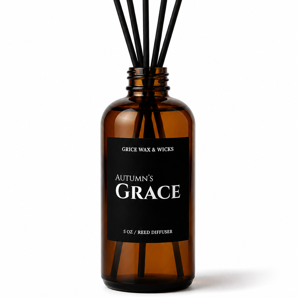 amber glass reed diffuser grice wax & wicks