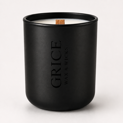 black matte jar with grice logo